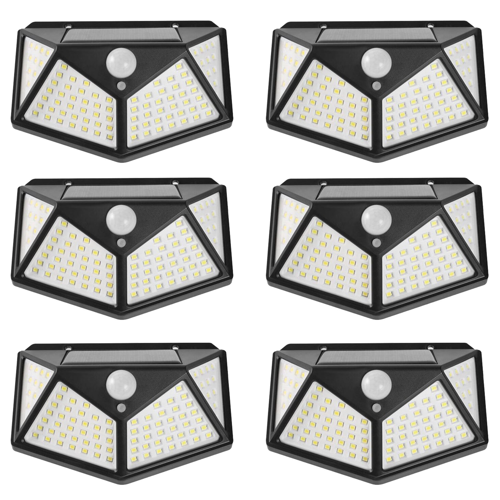 Set 6 lampi cu incarcare solara, cu senzori de amurg, miscare si lumina, 3 trepte de iluminare, 100 x LED, K KATHODE