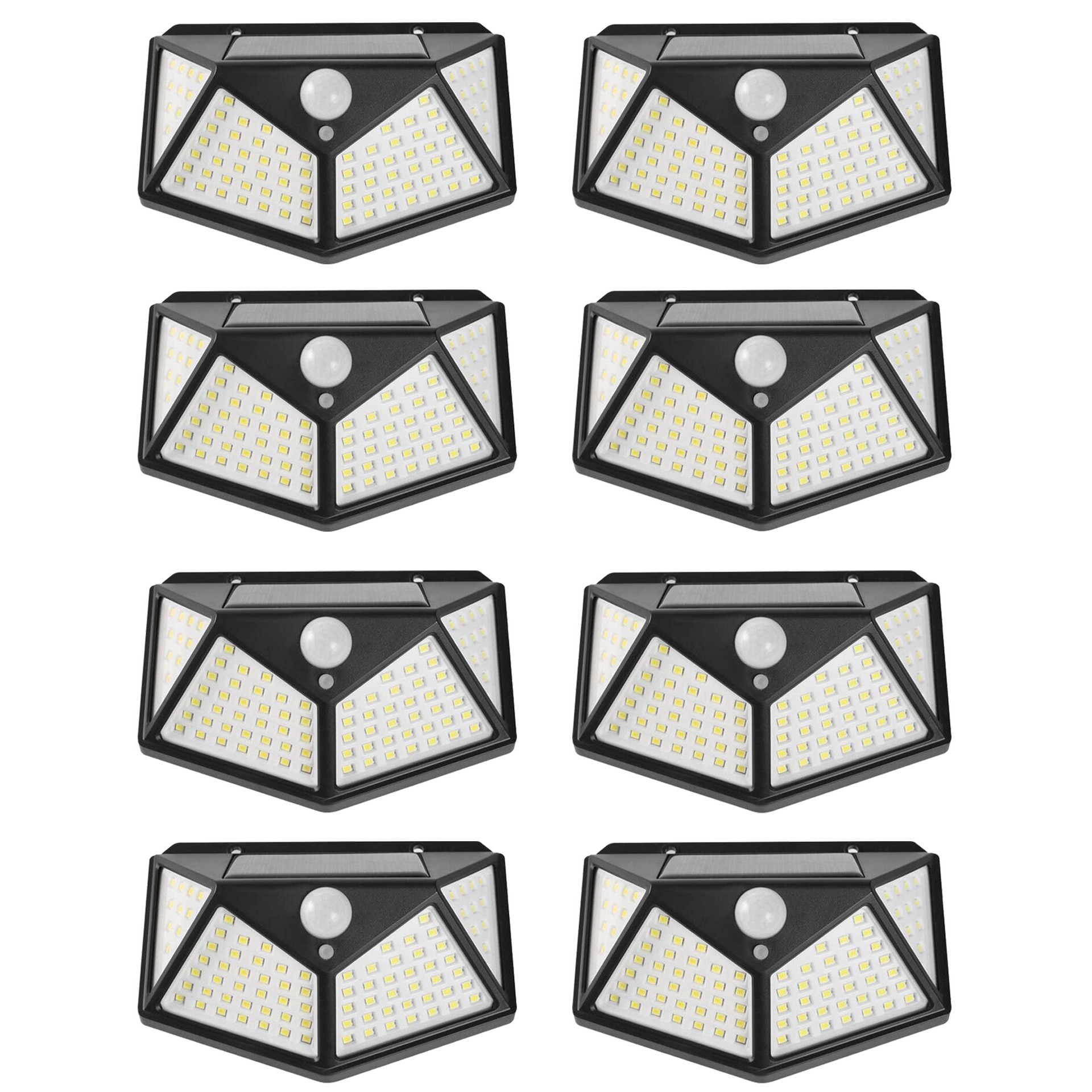 Set 8 lampi cu incarcare solara, cu senzori de amurg, miscare si lumina, 3 trepte de iluminare, 100 x LED, K KATHODE