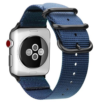 Curea textil Smartech compatibila Apple Watch versiune 1/2/3/4/5/6 (42/44mm) V2 Curea textil Smartech compatibila Apple Watch versiune 1/2/3/4/5/6 (42/44mm) V2