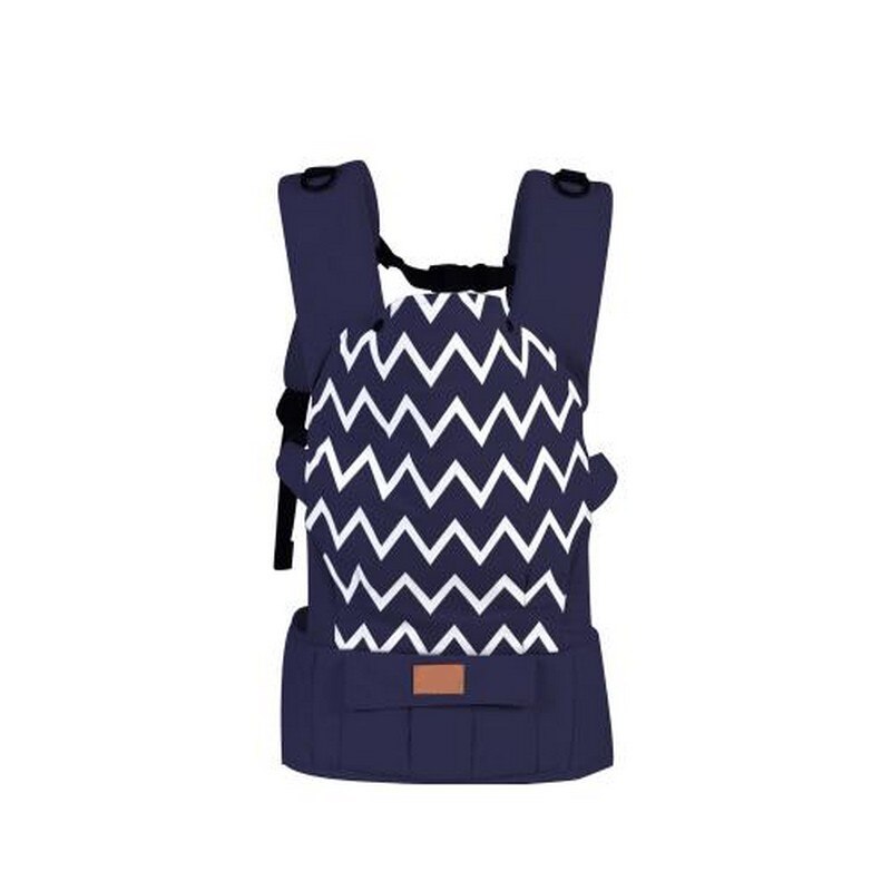 Marsupiu ergonomic pentru copii si bebe NOVOKIDS™ Xplorer PRO, 4-18 luni, Maxim 15 kg, Pozitie orizontala, Cu fata si cu spatele, Suport pentru cap, Material lavabil moale si comfortabil, Albastru cu dungi Albe