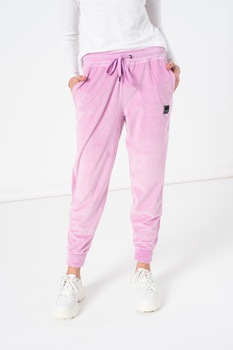DKNY, Pantaloni sport relaxed fit de catifea, Lila DKNY, Pantaloni sport relaxed fit de catifea, Lila