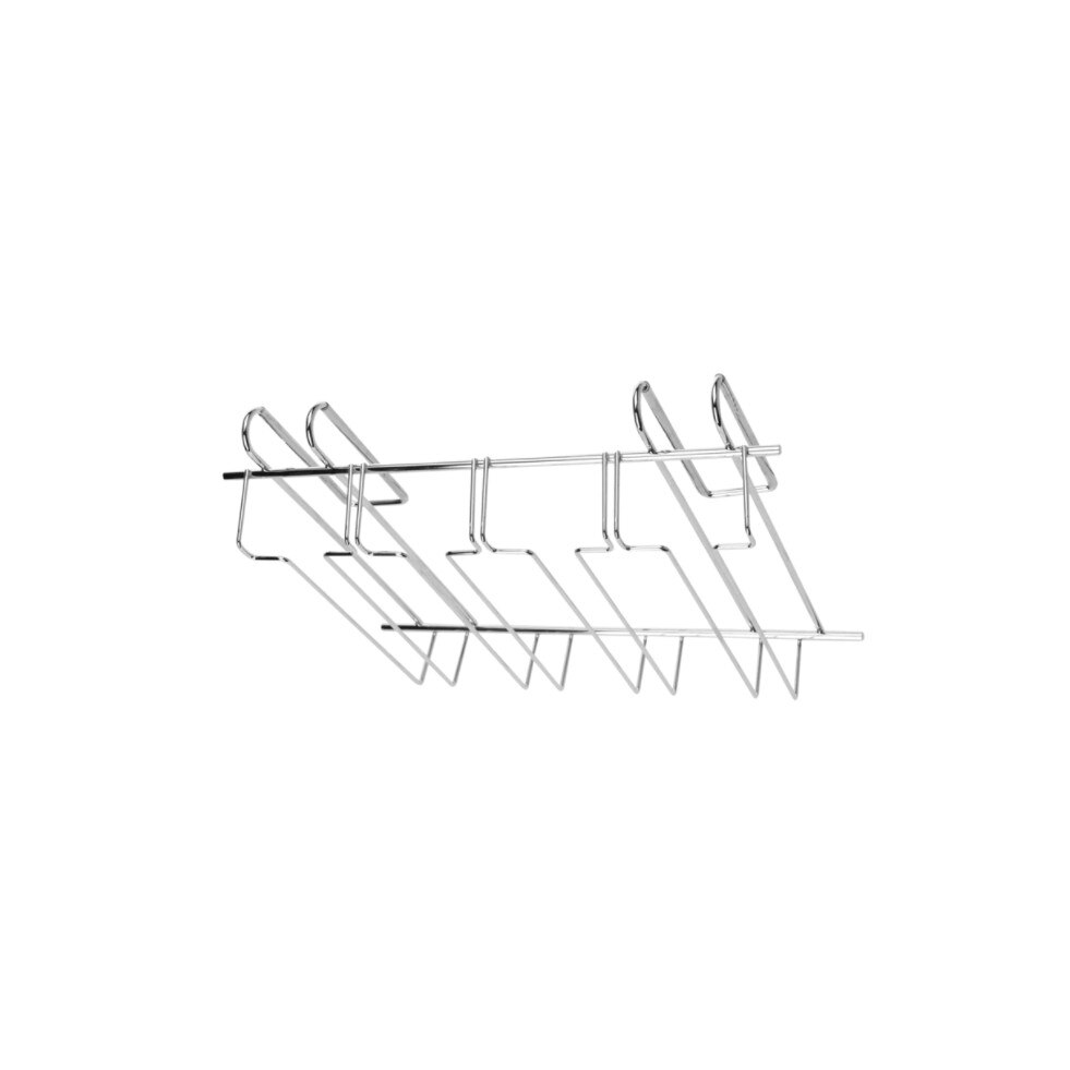 Suport pentru pahare, otel cromat, 34x25x8 cm, argintiu