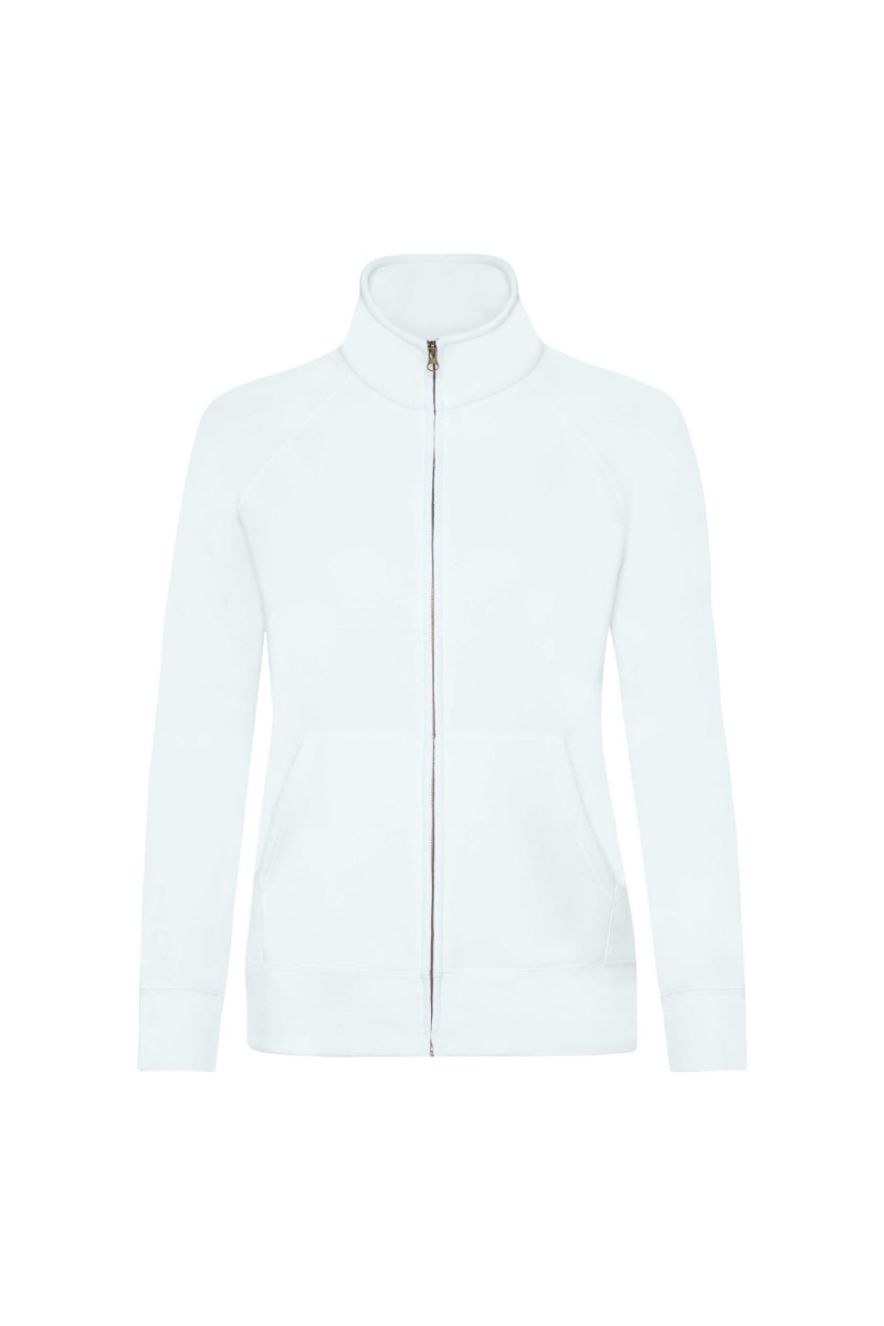 Hanorac dama Fruit of the Loom, Bumbac/Poliester, Alb, Alb