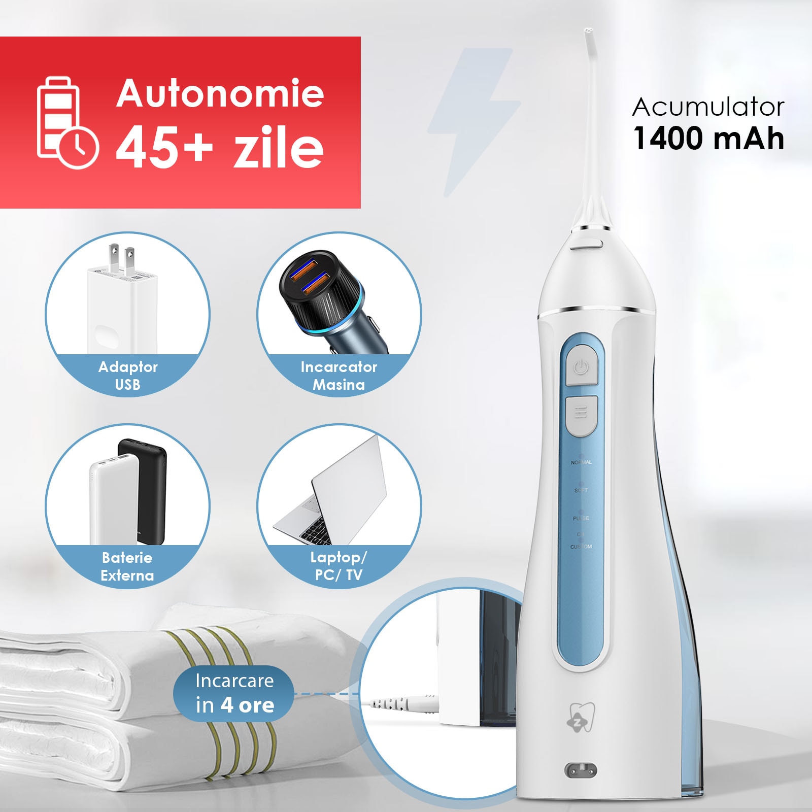 Dus bucal Zoopie FLOSS accesorii