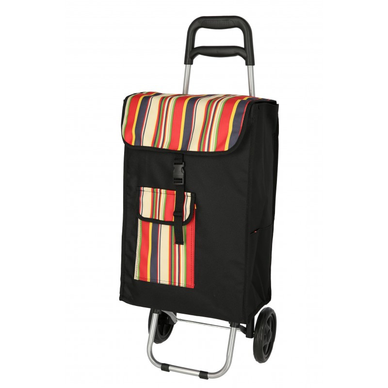 Carucior pentru cumparaturi 37x22x56 cm, max 15 kg, Negru