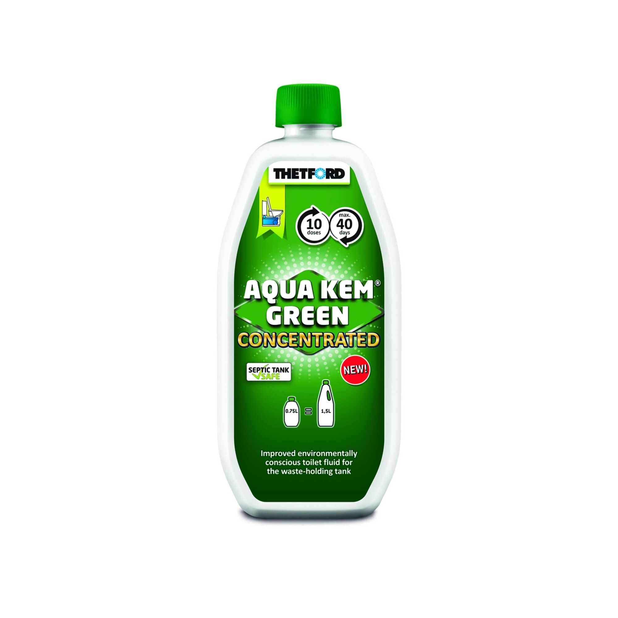 Solutie descompunere WC rulote si autorulote, Thetford, Aqua Kem Concentrat, Verde, 750ml