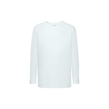 Tricou Fruit of the Loom Valueweight, Bumbac, Alb Tricou Fruit of the Loom Valueweight, Bumbac, Alb