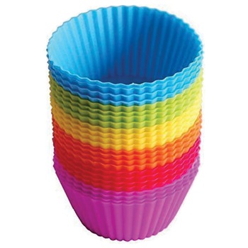 Set 24 forme de copt pentru briose din silicon, pentru tava copt, madeline, mini tarte, termorezistenta de la -40 la +230 grade C Set 24 forme de copt pentru briose din silicon, pentru tava copt, madeline, mini tarte, termorezistenta de la -40 la +230 grade C