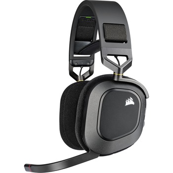 Casti gaming wireless Corsair HS80, surround Dolby Atmos, multiplatforma PC PS4/PS5, iluminare RGB, Negru Carbon Casti gaming wireless Corsair HS80, surround Dolby Atmos, multiplatforma PC PS4/PS5, iluminare RGB, Negru Carbon