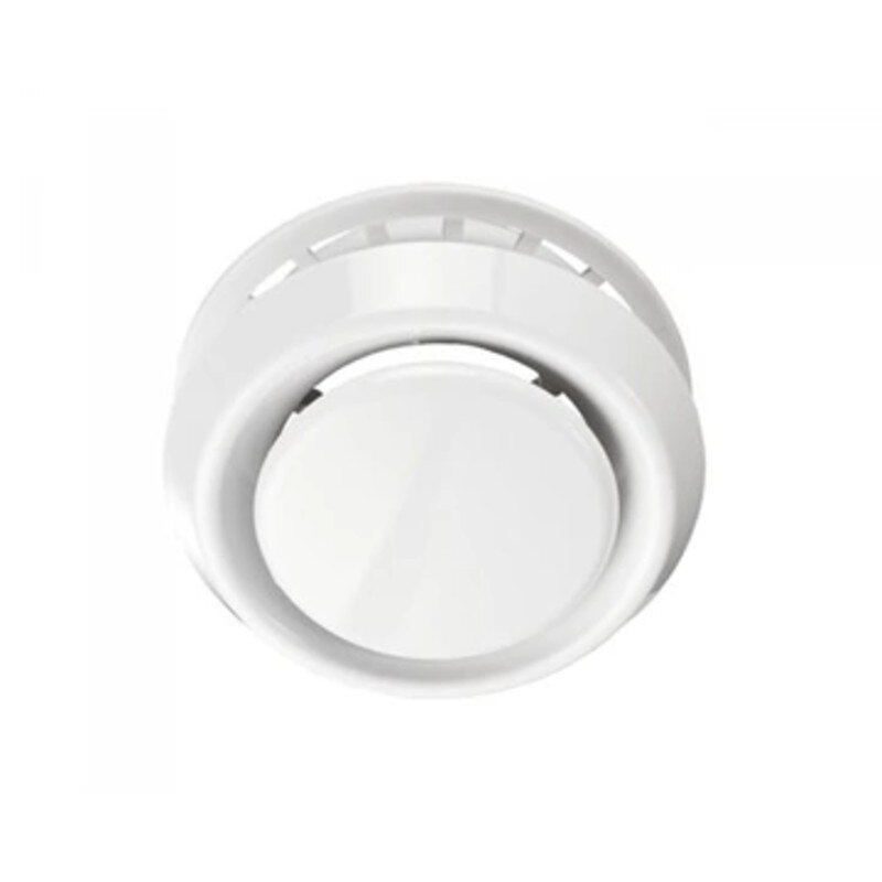 Anemostat cu flansa, 100 mm, culoare alb