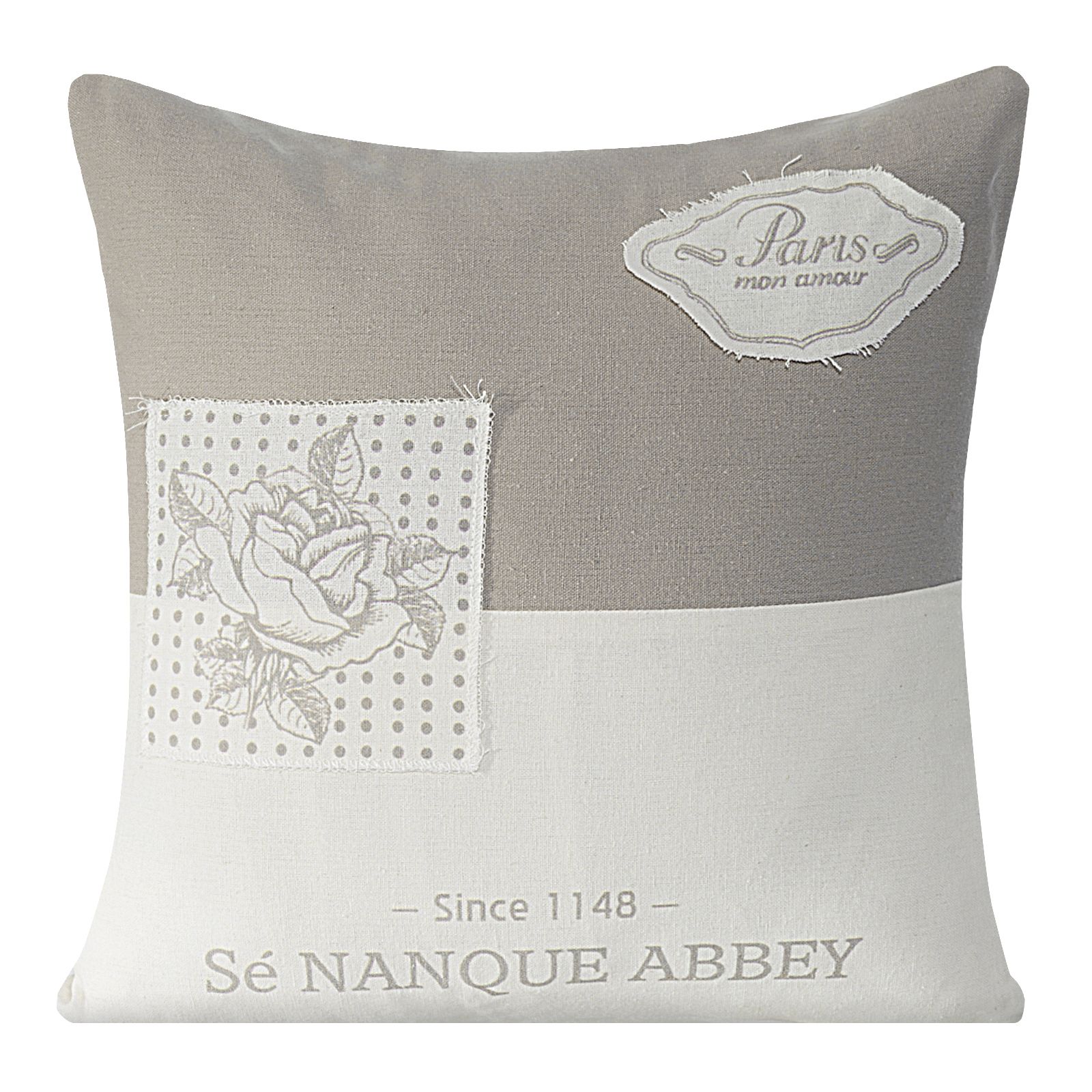 Fata de perna decorativa Eurofirany ANNET1 40x40 Alb/Gri1