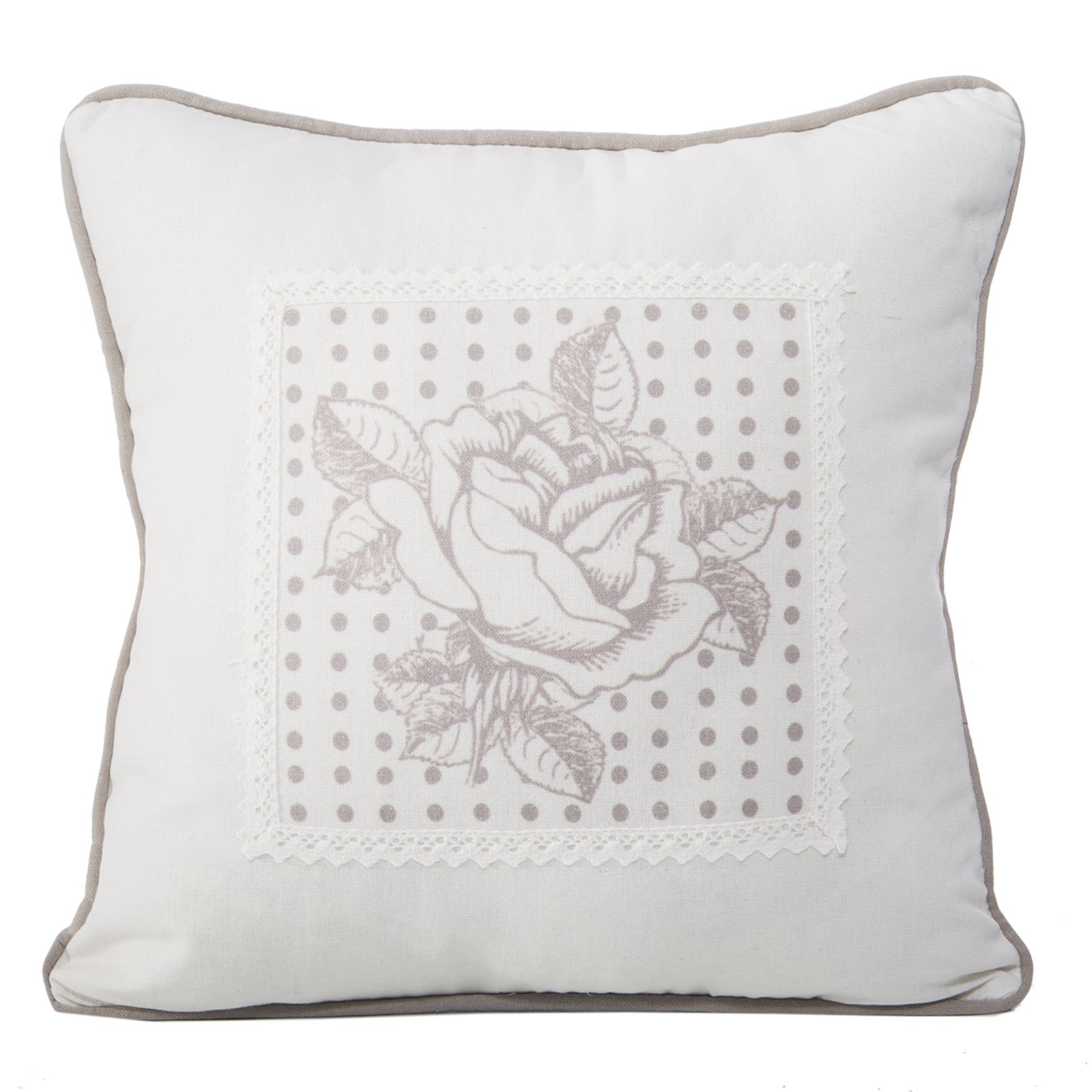 Fata de perna decorativa Eurofirany ANNET 40x40 Alb/Gri