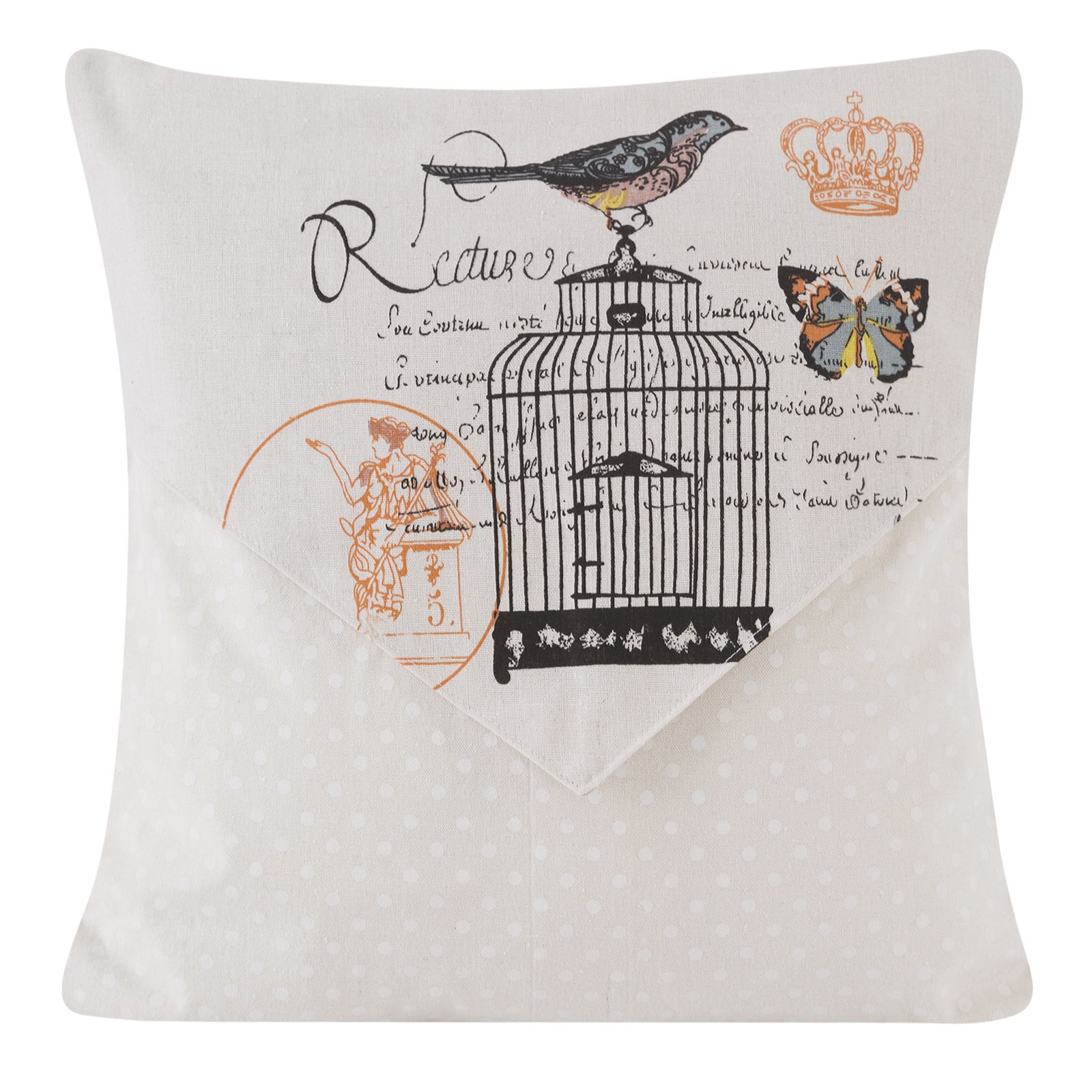 Fata de perna decorativa Eurofirany EDITE 40x40 Alb 1