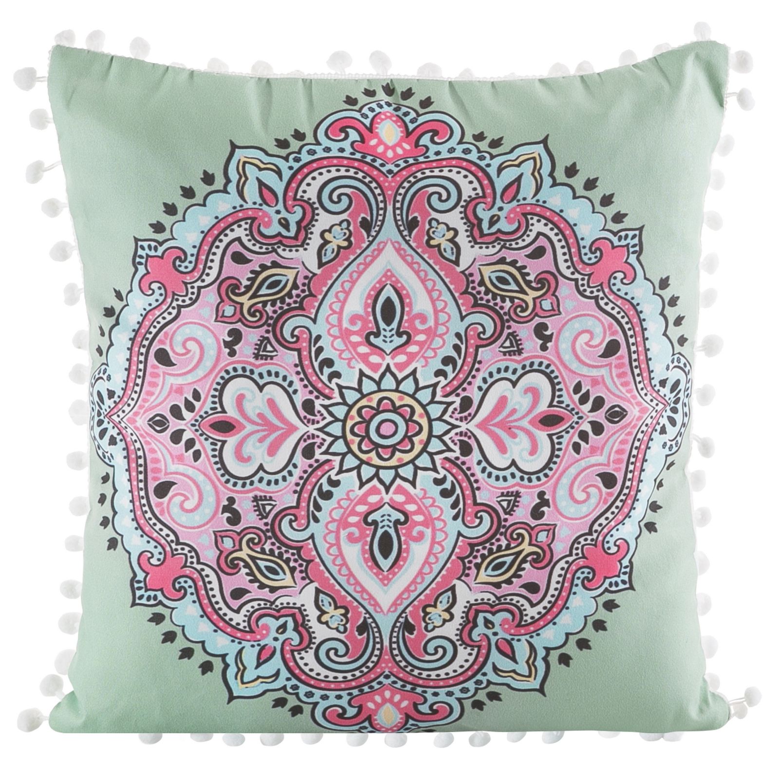 Fata de perna decorativa Eurofirany ASTEC 40x40 Verde/Roz