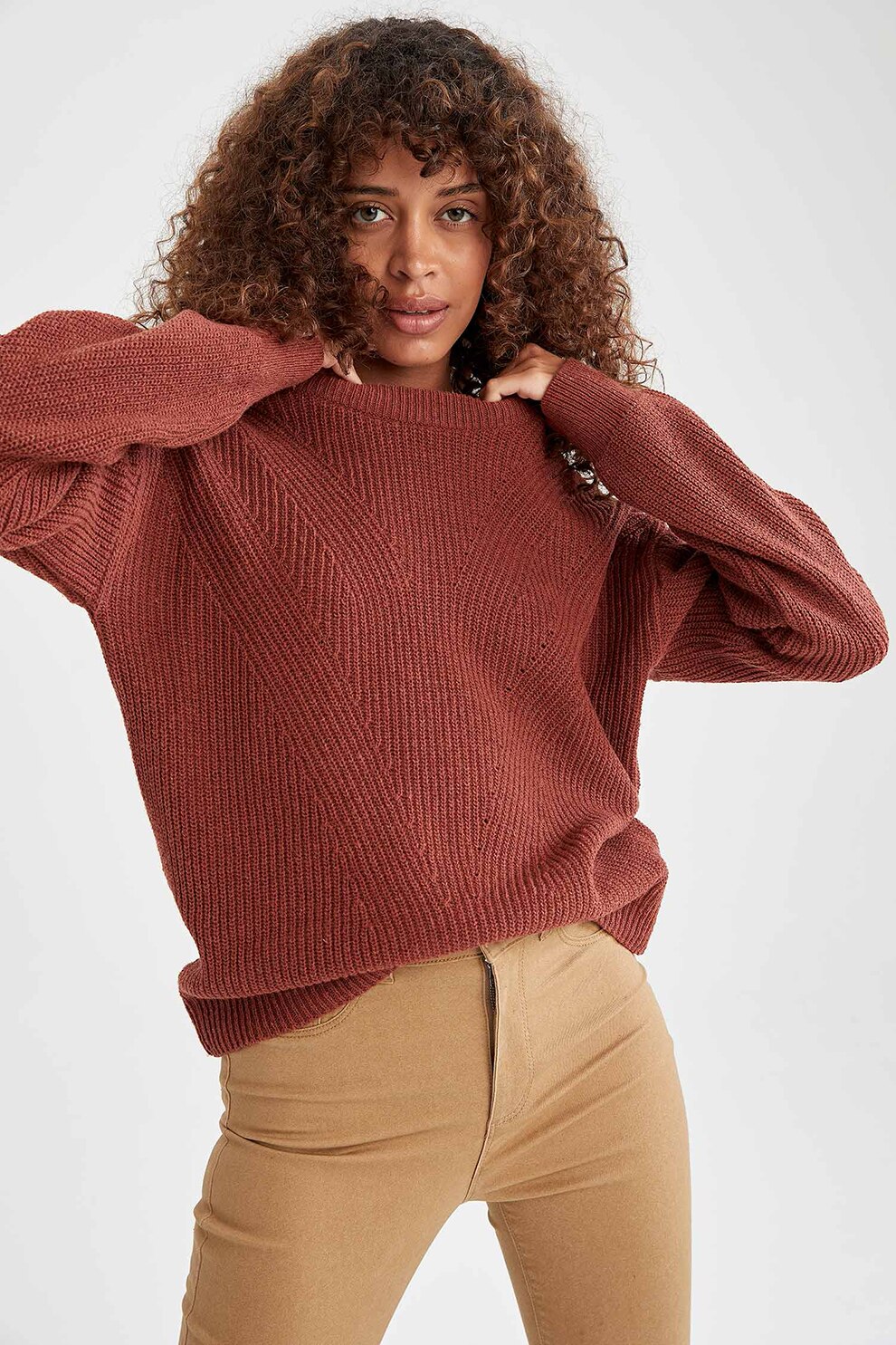 DeFacto, Pulover lejer cu maneci cazute, Coniac