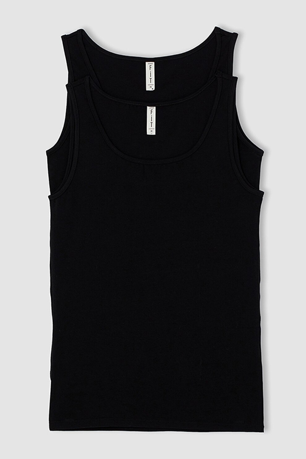 DeFacto, Set de topuri de casa - 2 piese, Negru