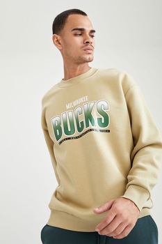 DeFacto, Bluza sport supradimensionata cu decolteu la baza gatului, Maro nisip DeFacto, Bluza sport supradimensionata cu decolteu la baza gatului, Maro nisip