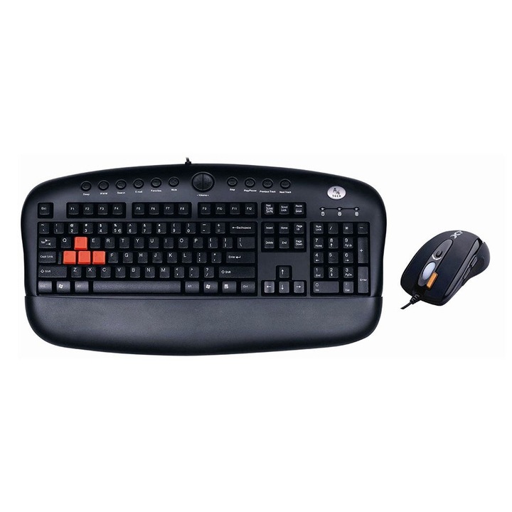 Геймърски комплект A4TECH KX-2810, Черен, USB