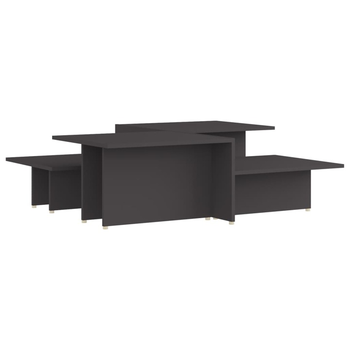 Mese de cafea vidaXL, 2 buc., gri, 111,5x50x33 cm, lemn compozit, 27 kg