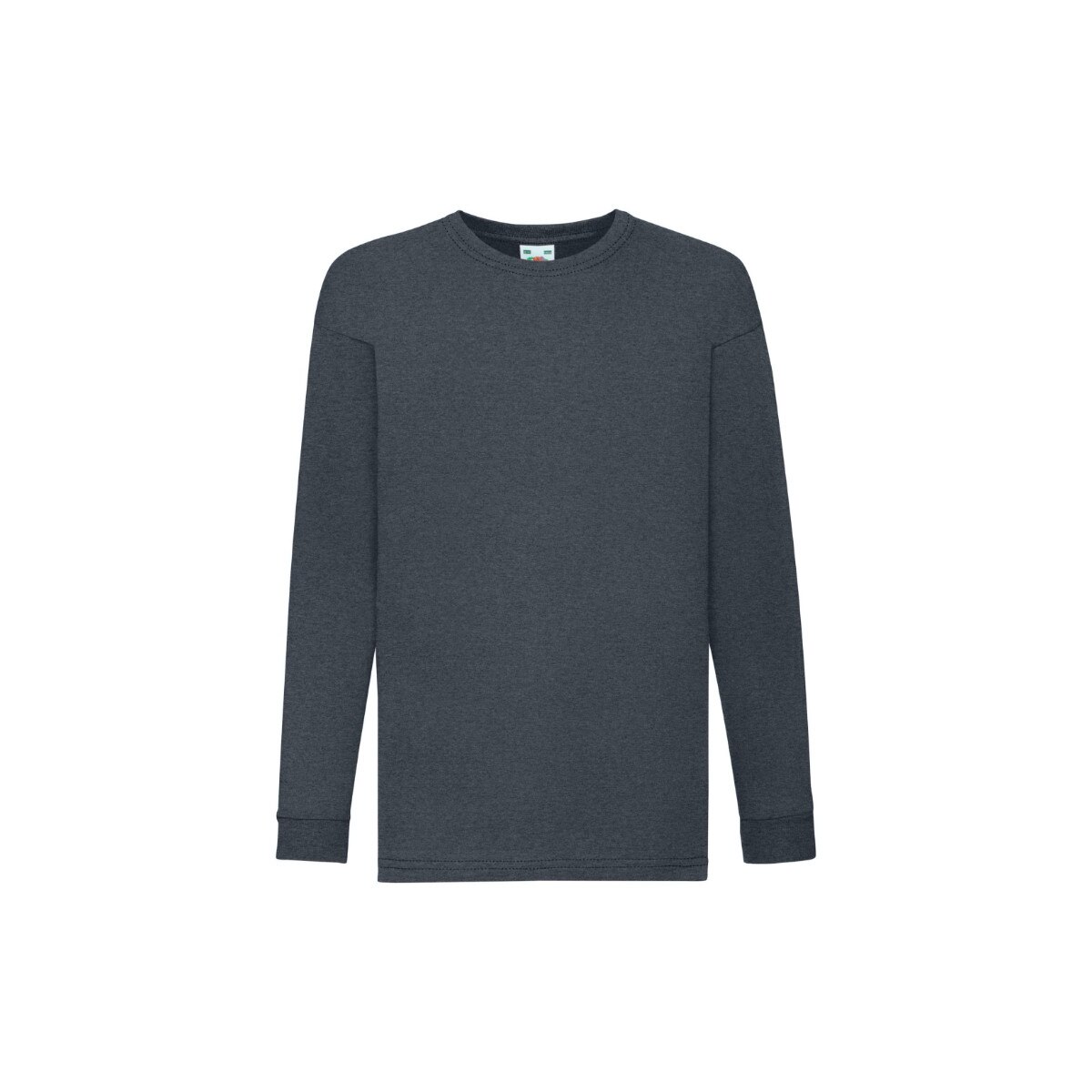 Tricou cu Maneca lunga Fruit of the Loom Valueweight, Bumbac, Gri inchis