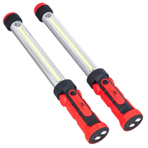 Set 2 lampi de lucru XXL COB, Maclean MCE230, negru-rosu