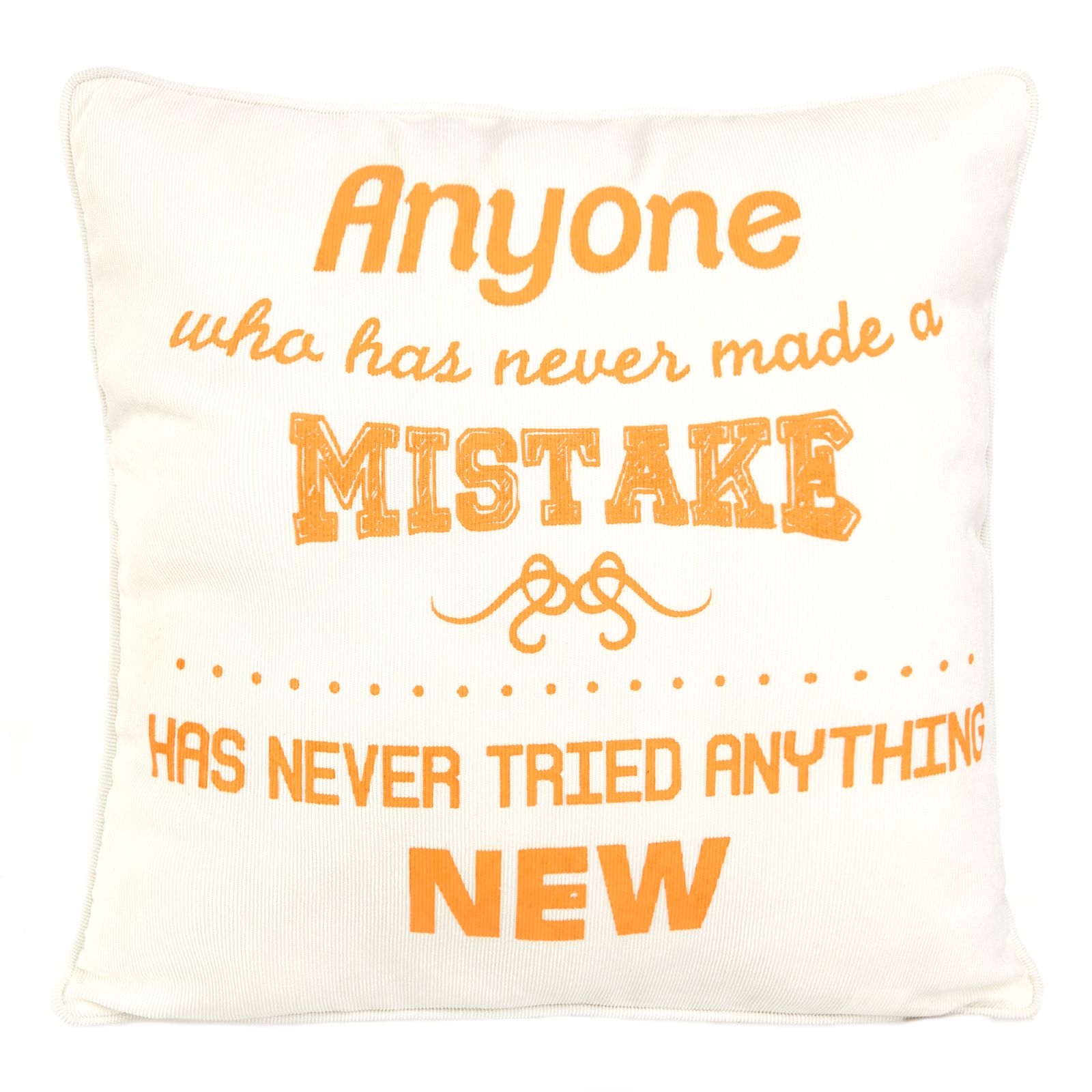 Fata de perna decorativa Eurofirany LUIS 40x40 Alb/Portocaliu