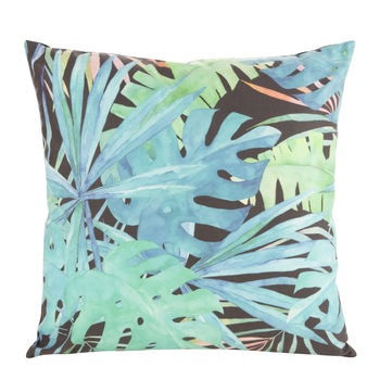 Fata de perna decorativa Eurofirany MINK 45x45 Verde/Negru frunze38 Fata de perna decorativa Eurofirany MINK 45x45 Verde/Negru frunze38