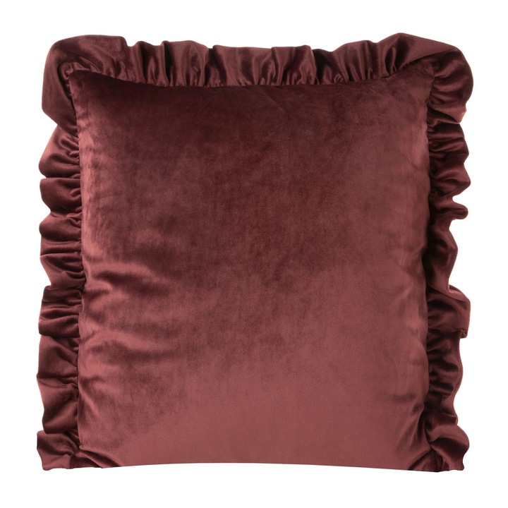 Fata de perna decorativa Eurofirany VELVET 45x45 Bordo/Maro