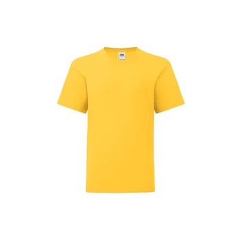 Tricou Fruit of the Loom Iconic, Bumbac, Galben, 12-13 Ani Tricou Fruit of the Loom Iconic, Bumbac, Galben, 12-13 Ani