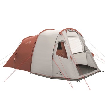 Cort 4 persoane, Easy Camp, Poliester, 430 x 260 x 190 cm, Rosu/Crem Cort 4 persoane, Easy Camp, Poliester, 430 x 260 x 190 cm, Rosu/Crem