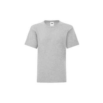 Tricou Fruit of the Loom Iconic, Bumbac, Gri deschis, 14-15 Ani Tricou Fruit of the Loom Iconic, Bumbac, Gri deschis, 14-15 Ani