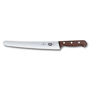 Cutit Victorinox pentru patiserie, lama zimtata 26 cm, maner lemn Cutit Victorinox pentru patiserie, lama zimtata 26 cm, maner lemn