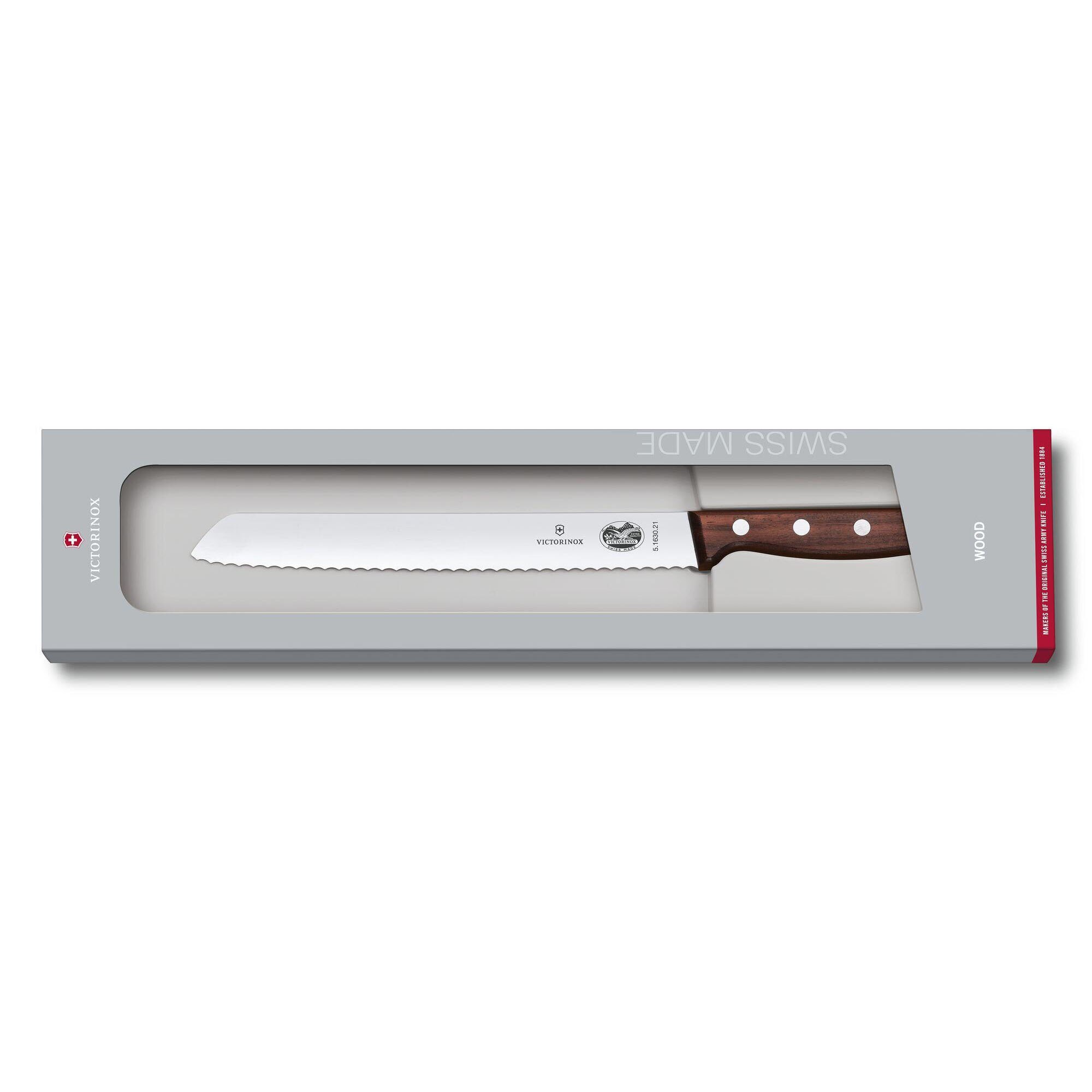 Cutit Victorinox pentru paine, lama zimtata 21 cm, maner lemn