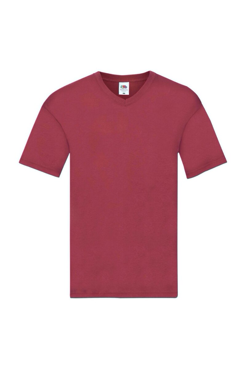 Tricou Fruit of the Loom, Simplu, Bumbac, Rosu