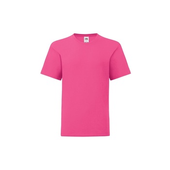 Tricou Fruit of the Loom Iconic, Bumbac, Fucsia, 12-13 Ani Tricou Fruit of the Loom Iconic, Bumbac, Fucsia, 12-13 Ani