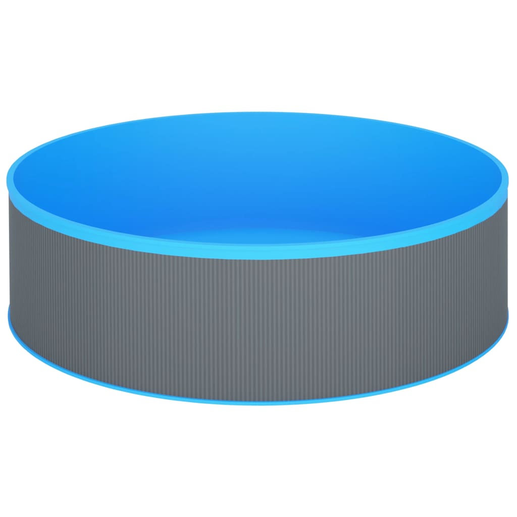 Piscina cu valuri vidaXL, Otel, 350x90 cm, Gri/Albastru