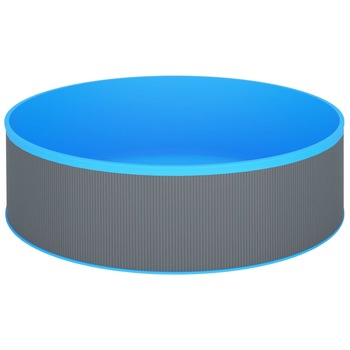 Piscina cu valuri vidaXL, Otel, 350x90 cm, Gri/Albastru Piscina cu valuri vidaXL, Otel, 350x90 cm, Gri/Albastru