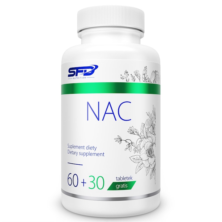 Хранителна добавка NAC (N-Acetyl Cysteine) 600 MG 90 капсули