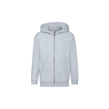 Hanorac cu gluga/fermoar Fruit of the Loom, Bumbac/Poliester, Gri, 9-11 ani Hanorac cu gluga/fermoar Fruit of the Loom, Bumbac/Poliester, Gri, 9-11 ani