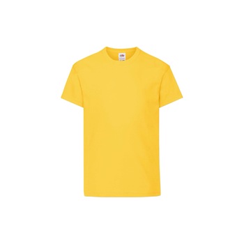 Tricou Fruit of the Loom Original, Bumbac, Galben, 12-13 Ani Tricou Fruit of the Loom Original, Bumbac, Galben, 12-13 Ani