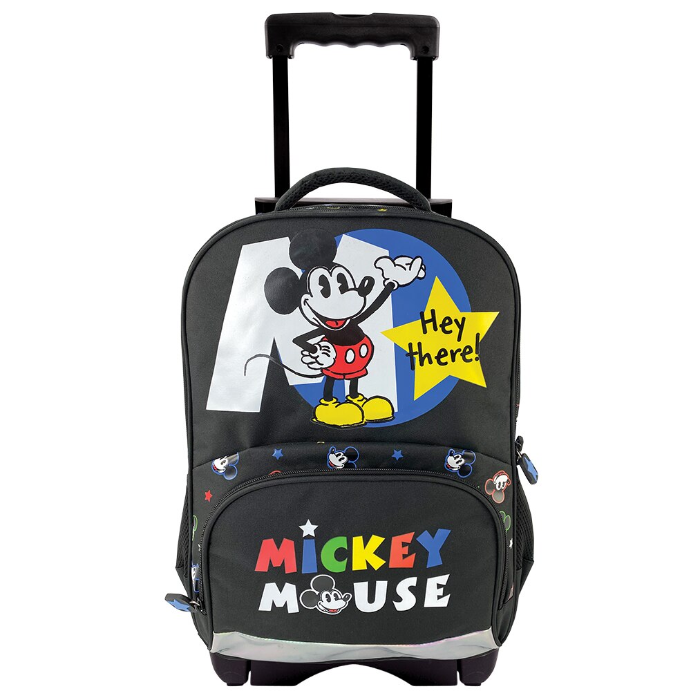 Ghiozdan MICKEY MOUSE TROLLER negru - TROLLER DETASABIL