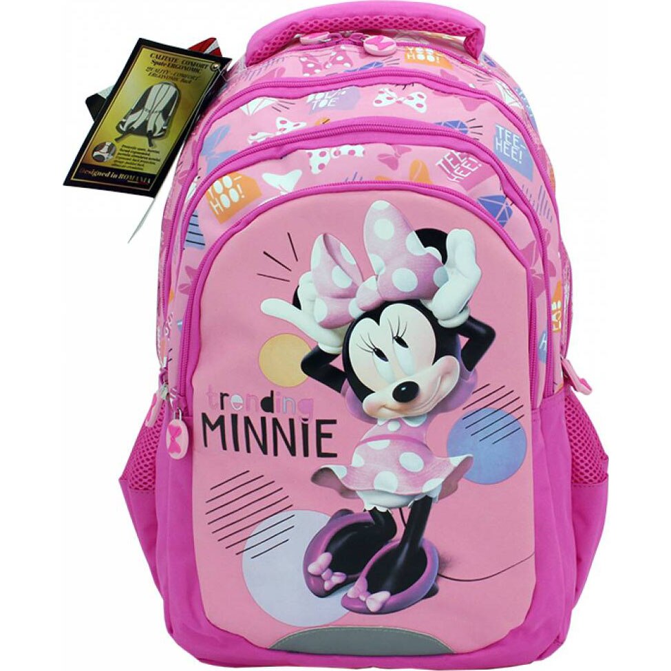 Ghiozdan MINNIE MOUSE SCOLAR roz