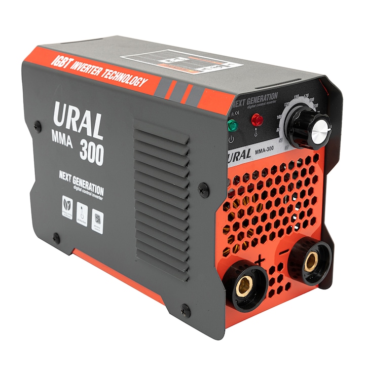 Aparat de sudura MMA300, 10-300A, Electrozi 1.6 - 5 mm, Protectie termica, Complet accesorizat, 220V