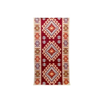 Covor traditional, calitate superioara, Bumbac, Rosu, 80x200 cm Covor traditional, calitate superioara, Bumbac, Rosu, 80x200 cm