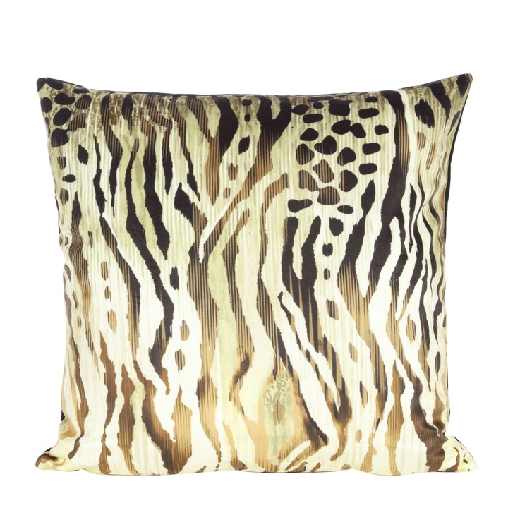 Fata de perna decorativa Eurofirany Eva Minge CECIL 45x45 Negru/Galben