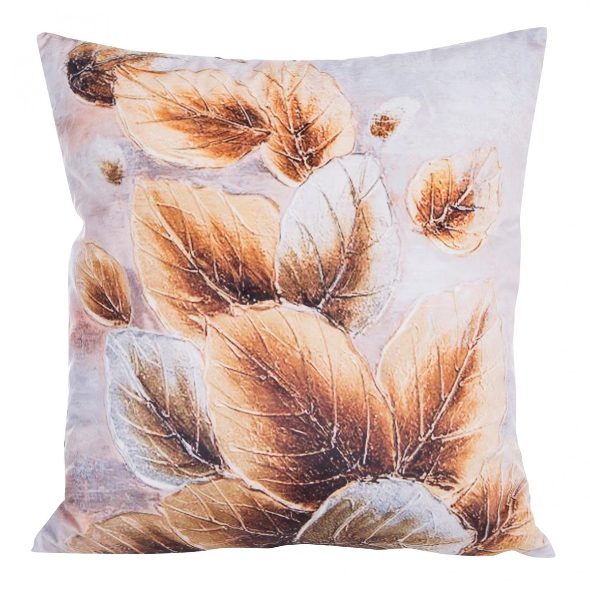 Fata de perna decorativa Eurofirany VELVET 45x45 jesienne liście Multicolor