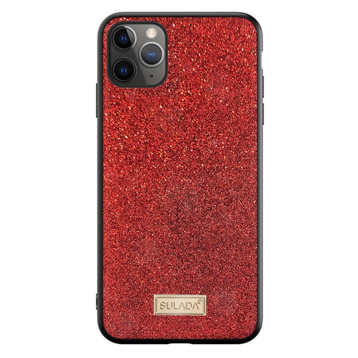 Защитен калъф за Apple iPhone XS Max, блестящ блясък дизайн, следващо ниво на защита, брилянтен стил, лъскава мода, последна тенденция, червен
