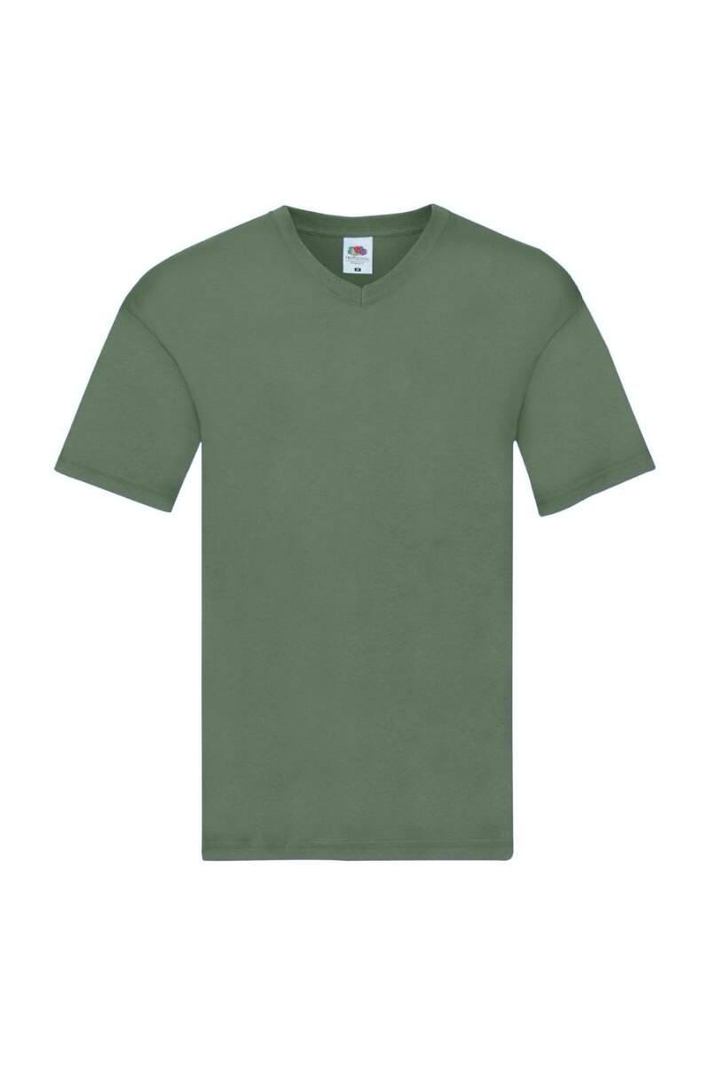 Tricou Fruit of the Loom, Simplu, Bumbac, Verde