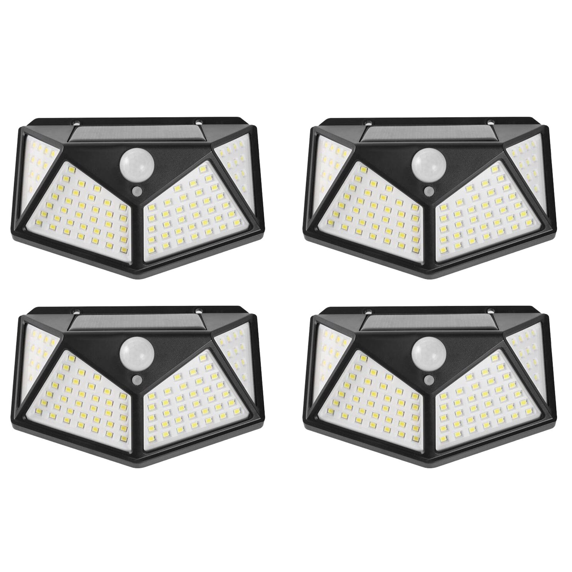 Set 4 lampi cu incarcare solara, cu senzori de amurg, miscare si lumina, 3 trepte de iluminare, 100 x LED, K KATHODE
