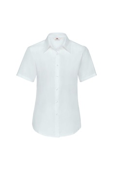 Camasa cu maneca scurta Oxford dama Fruit Of The Loom, Bumbac/Poliester, Alb, Alb Camasa cu maneca scurta Oxford dama Fruit Of The Loom, Bumbac/Poliester, Alb, Alb